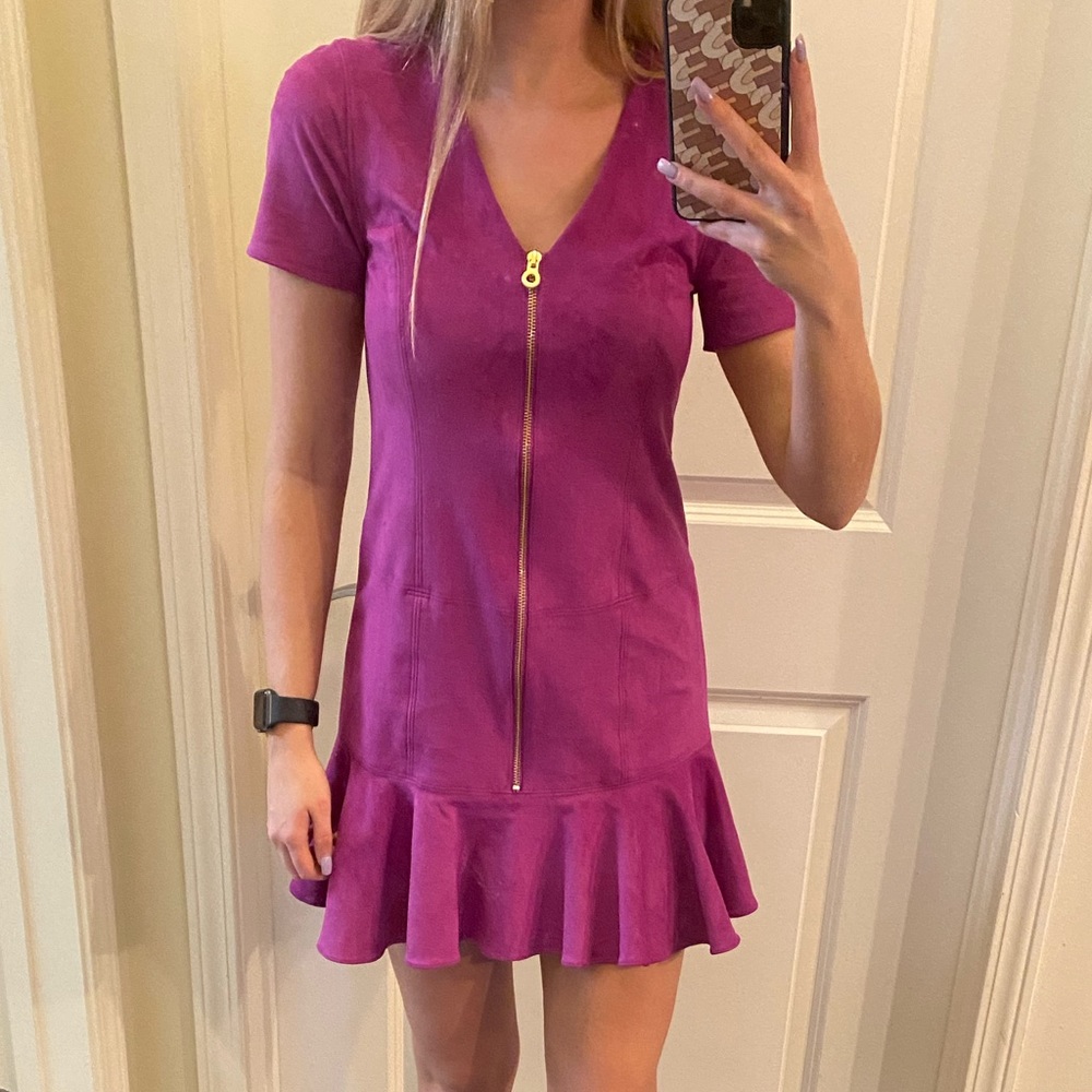 Anna Cate collection pink suede dress!
